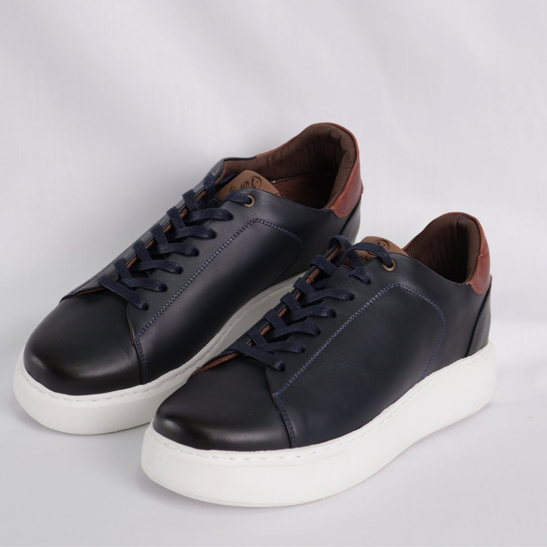Zapato Casual Altura Azul Marino – Nahué