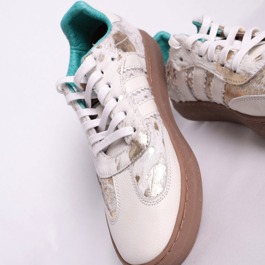 Zapato Casual Aurora Blanco Dorado – Nahué