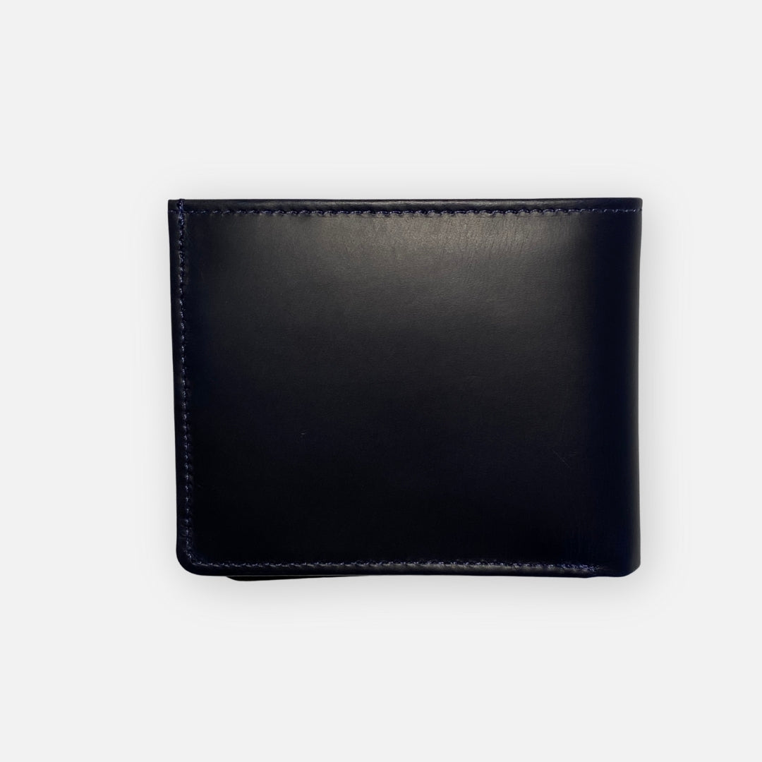 Billetera de Cuero para Hombre – Azul con Verde – Nahué