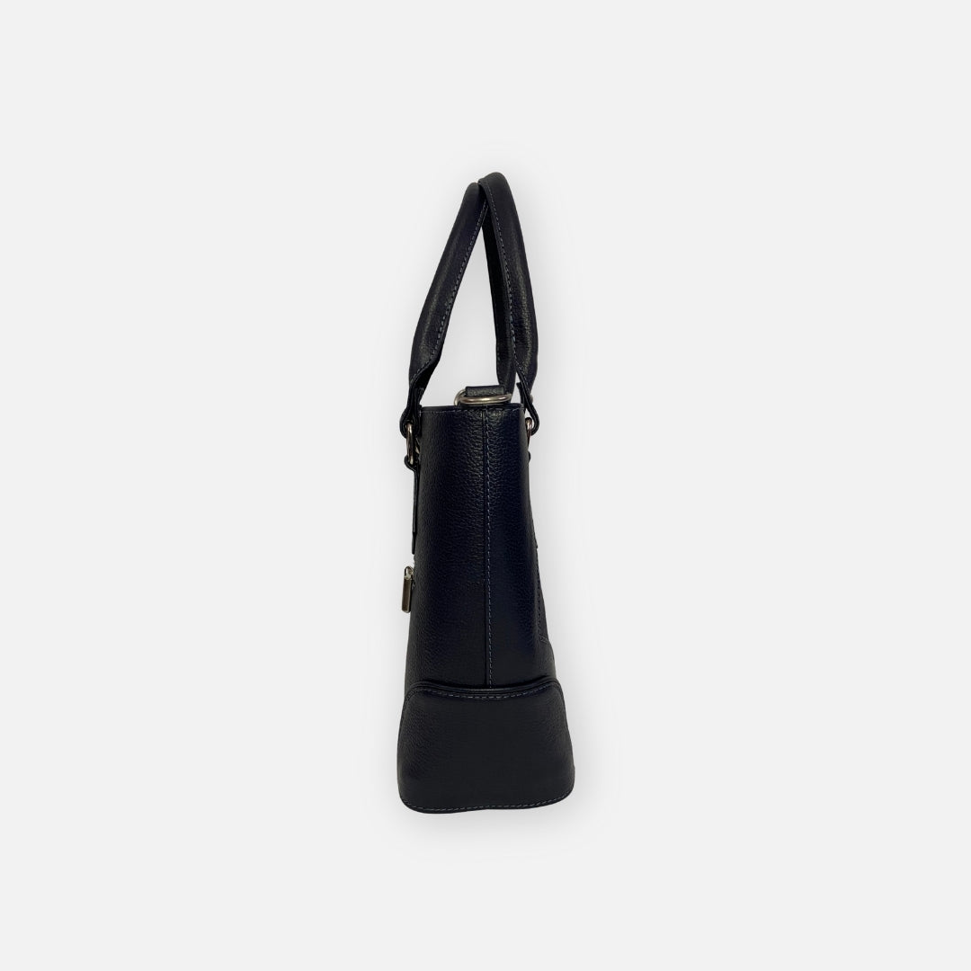 Bolso Mano Azul Texturizado – Nahué Atelier