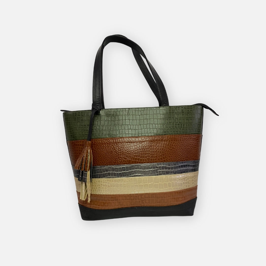 Bolso Tote – Nahué Essentials – Multitono Croco