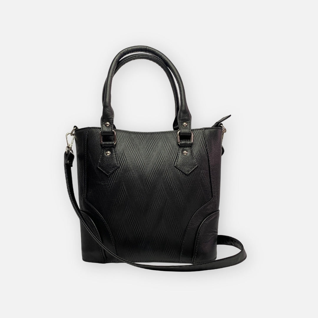 Bolso Negro DATI Texturizado – Nahué