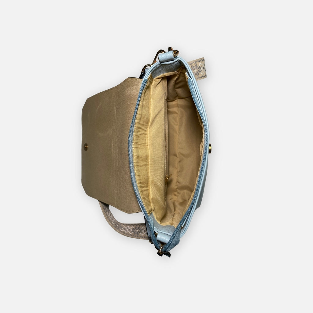 Bolso Crossbody Solapa Champagne – Nahué Essentials