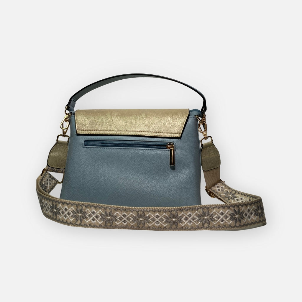 Bolso Crossbody Solapa Champagne – Nahué Essentials