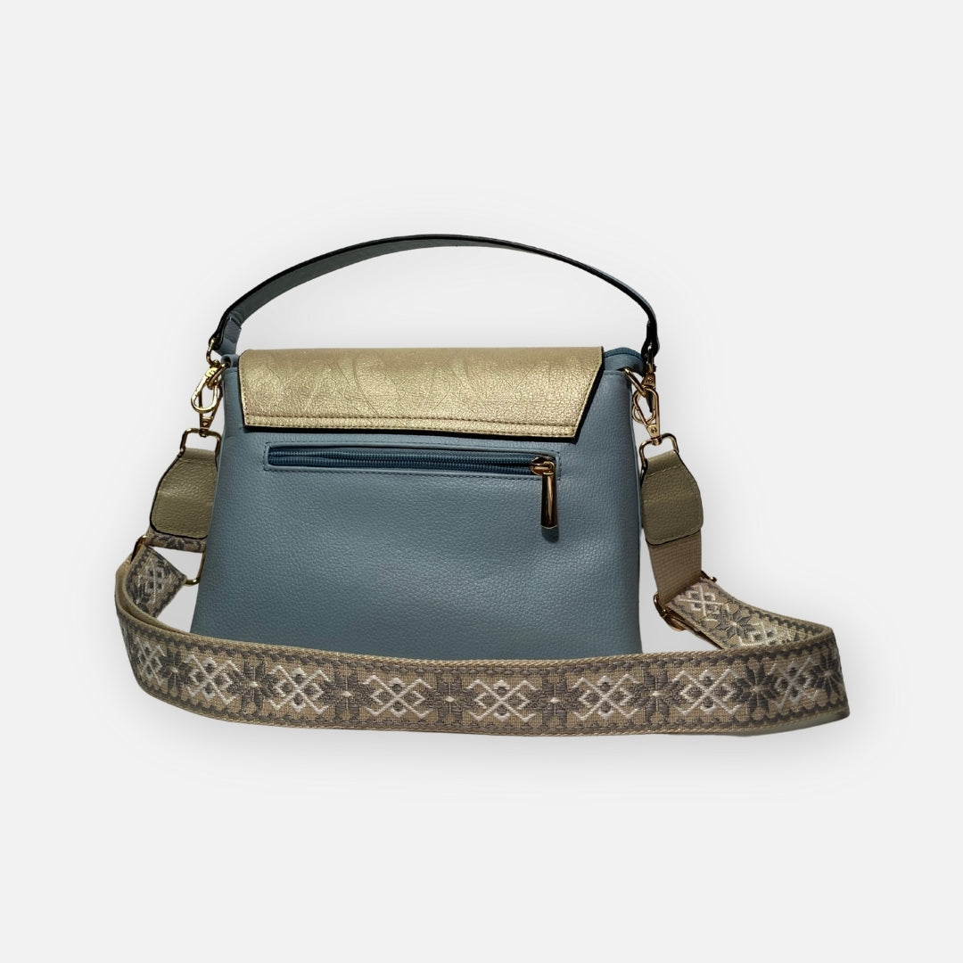 Bolso Crossbody Solapa Champagne – Nahué Essentials