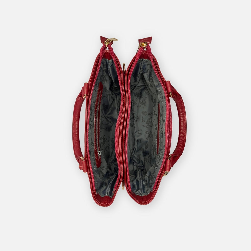 Bolso Ejecutivo Doble Compartimento – Rojo – Nahué