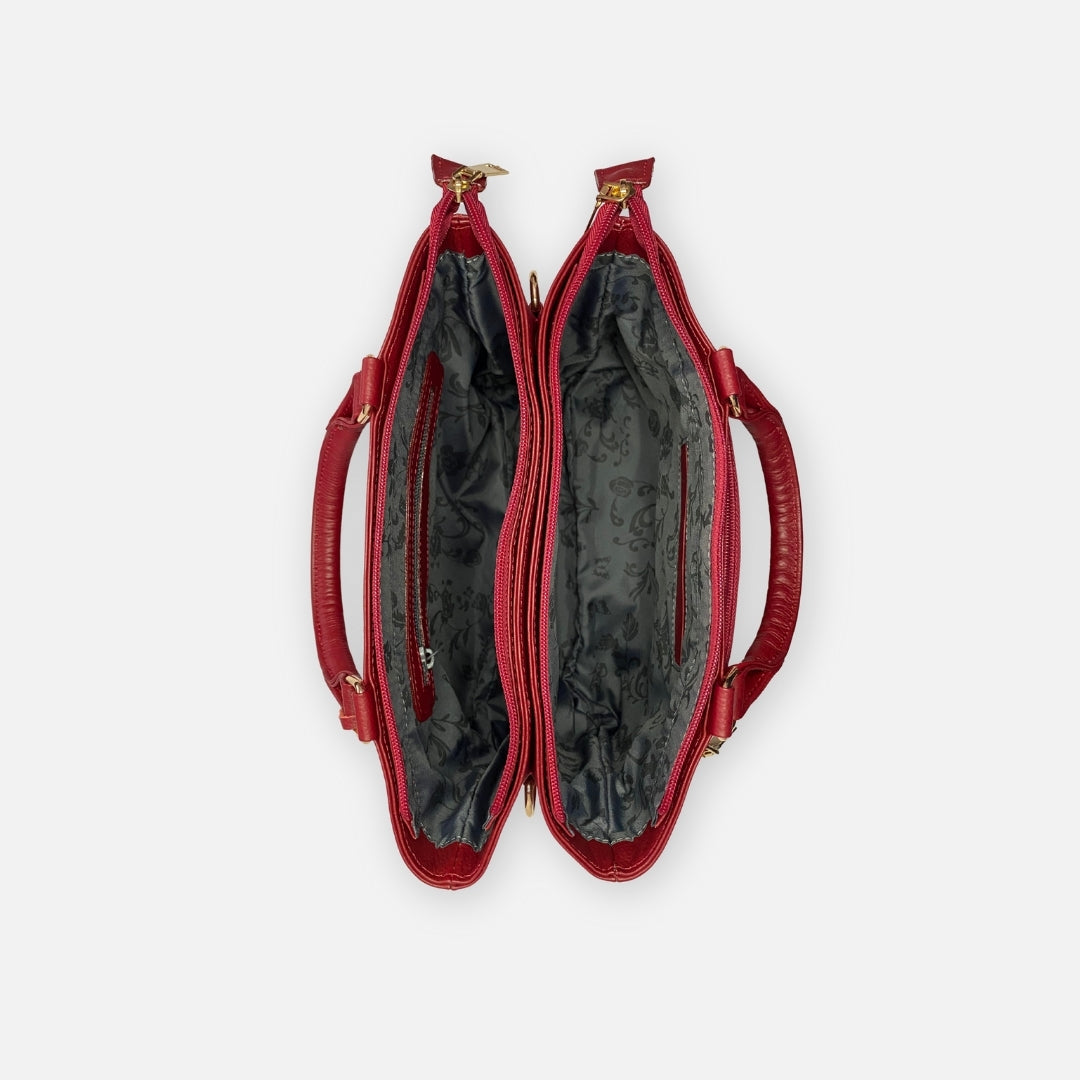 Bolso Ejecutivo Doble Compartimento – Rojo – Nahué
