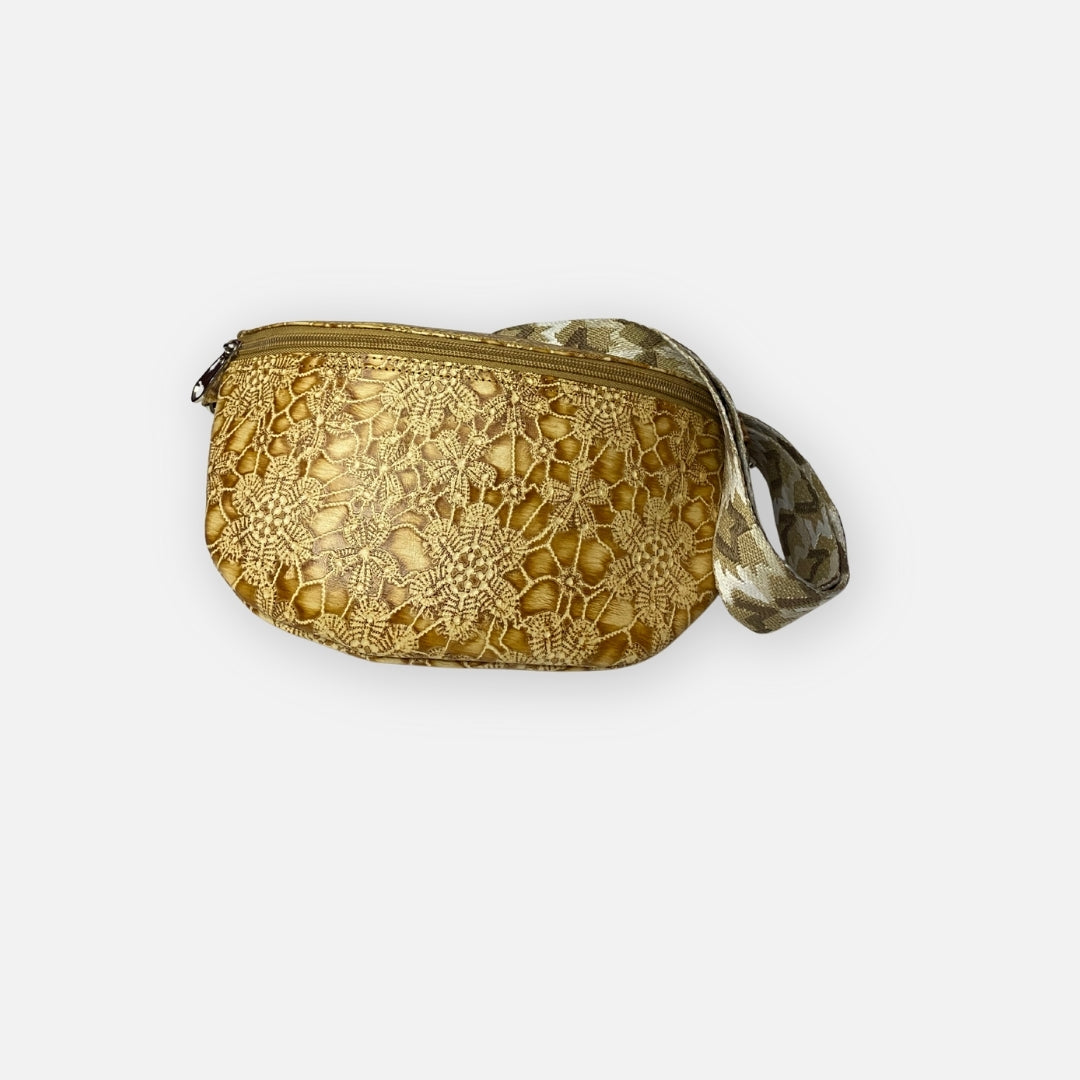 Cangurera Lace Bloom Dorado – Nahué