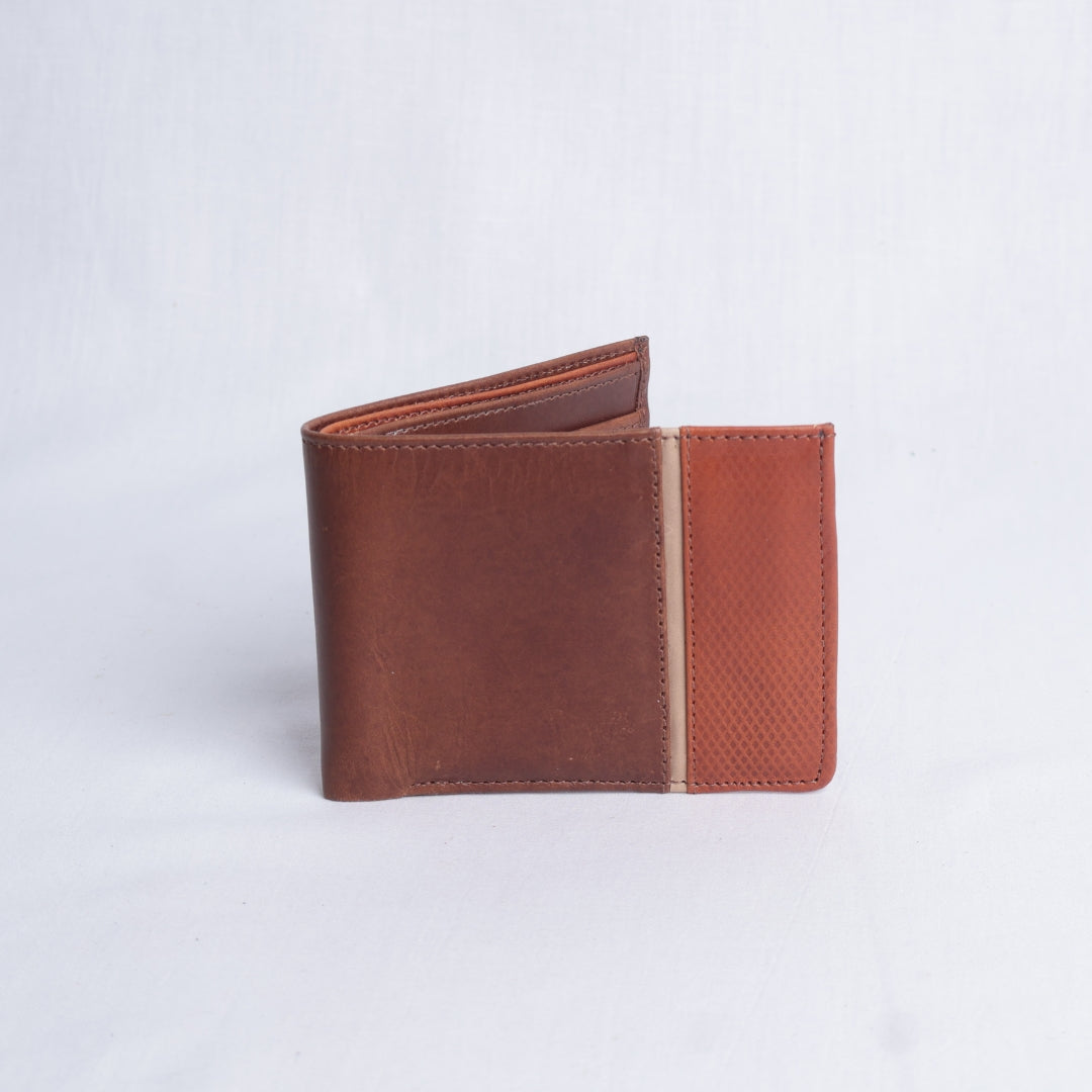 Billetera de Cuero – Café / Detalle Texturizado – Nahué