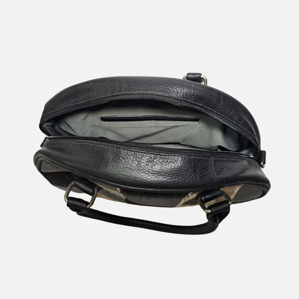 Bolso Atelier francés - Cuero y piel Negro