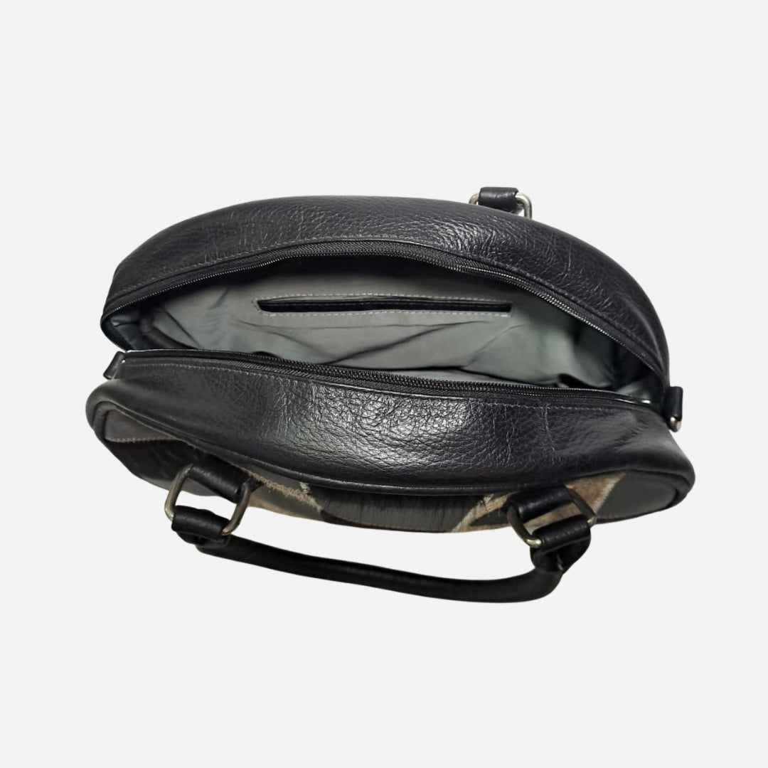 Bolso Atelier francés - Cuero y piel Negro