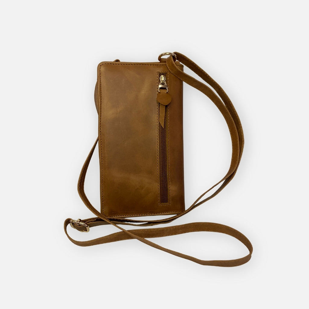 Cartera Porta Celular Artesanal con Diseño Floral – Nahué