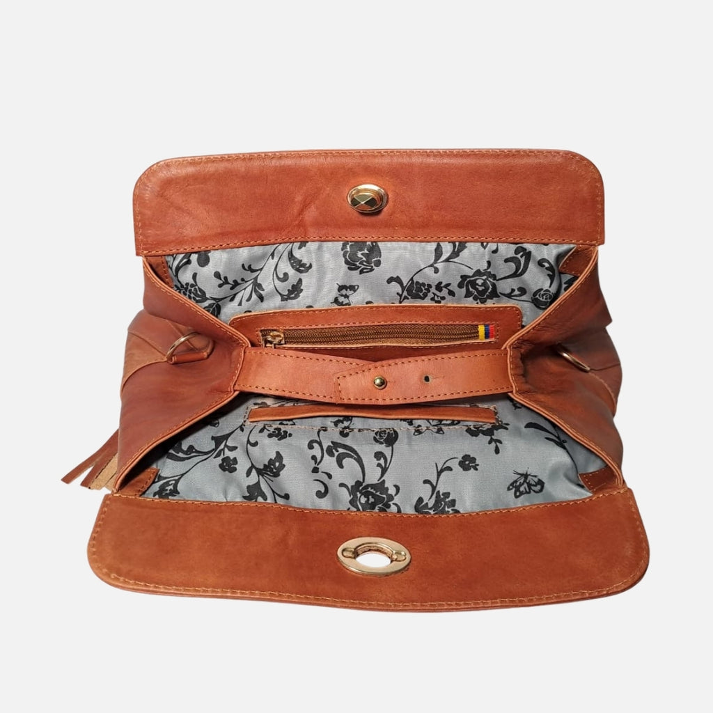 Bolso Atelier Artesanal labrado flores