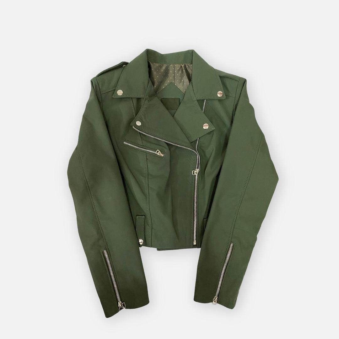 Jacket Biker Verde – Nahué Talla M
