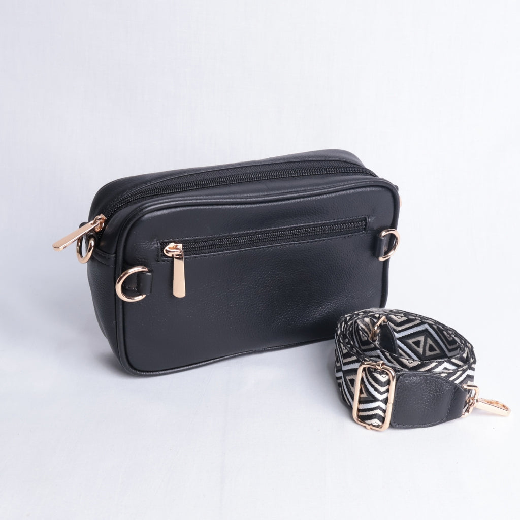 Crossbody Terra Pattern Negro – Nahué