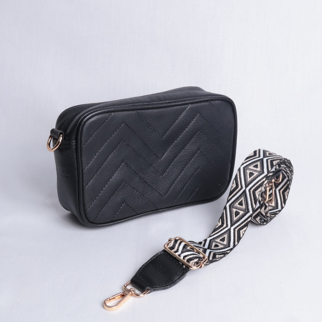 Crossbody Terra Pattern Negro – Nahué