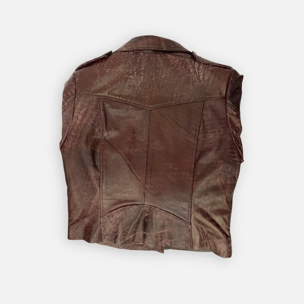 Jacket Biker Vino Envejecido – Nahué Talla M