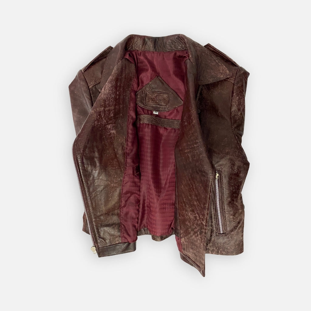 Jacket Biker Vino Envejecido – Nahué Talla M