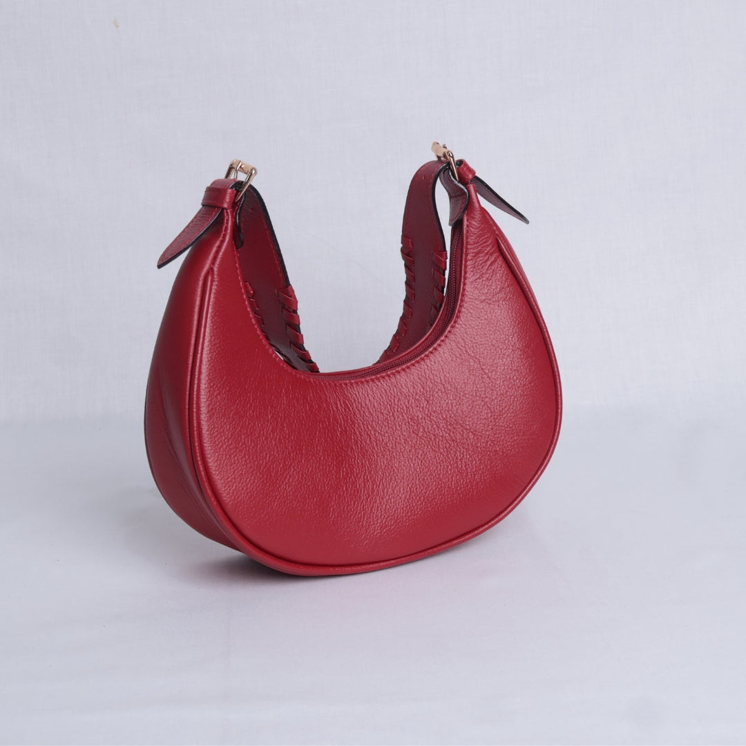 Bolso Hobo Mediano Rojo – Nahué Essentials