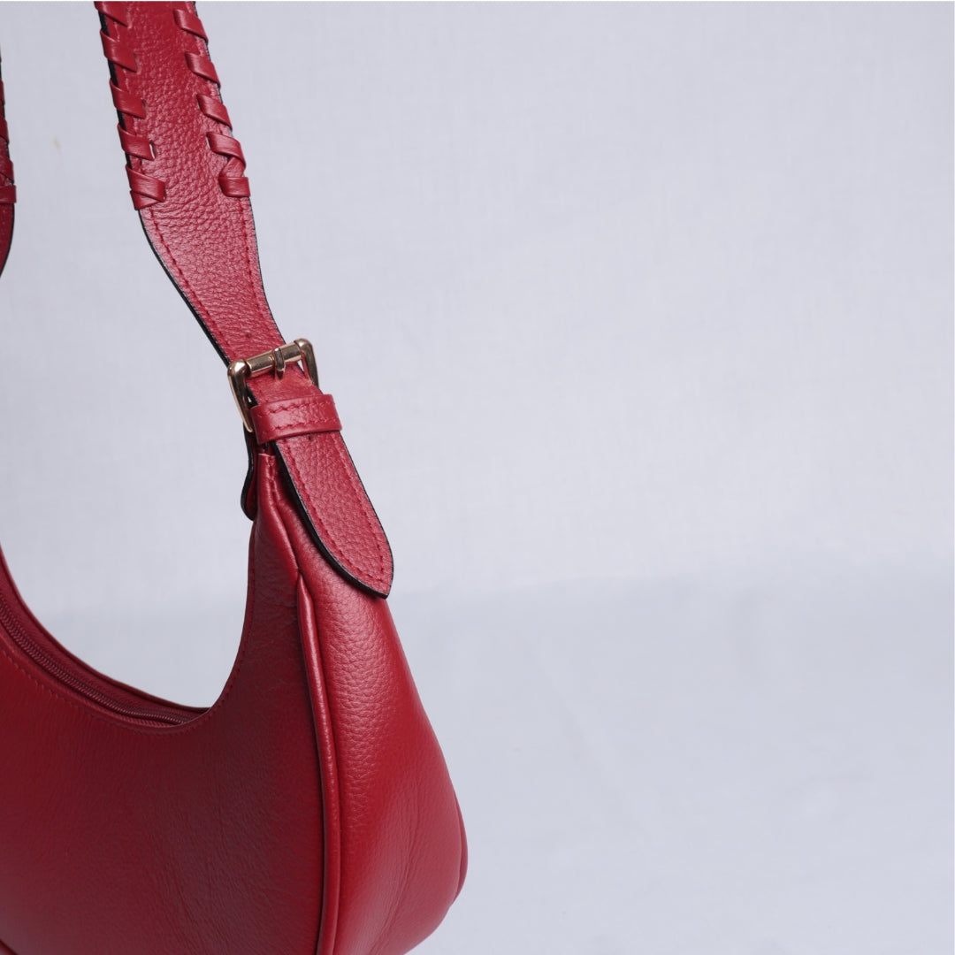 Bolso Hobo Mediano Rojo – Nahué Essentials