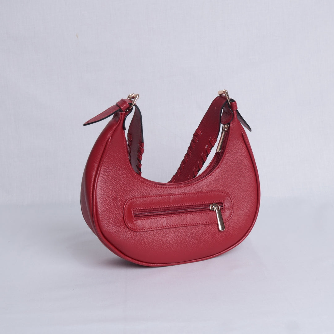 Bolso Hobo Mediano Rojo – Nahué Essentials
