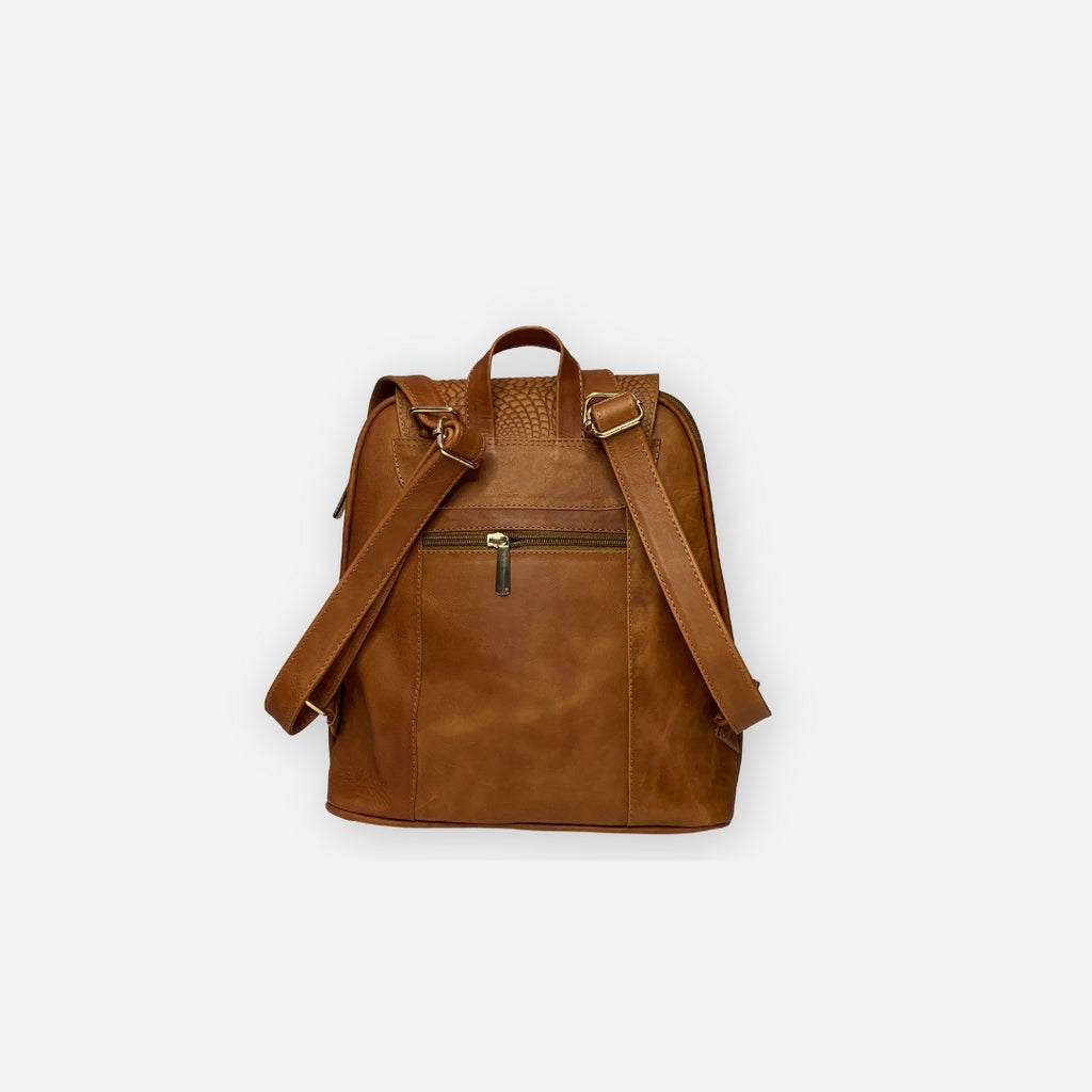 Mochila Elegance Texturizada Café – Nahué