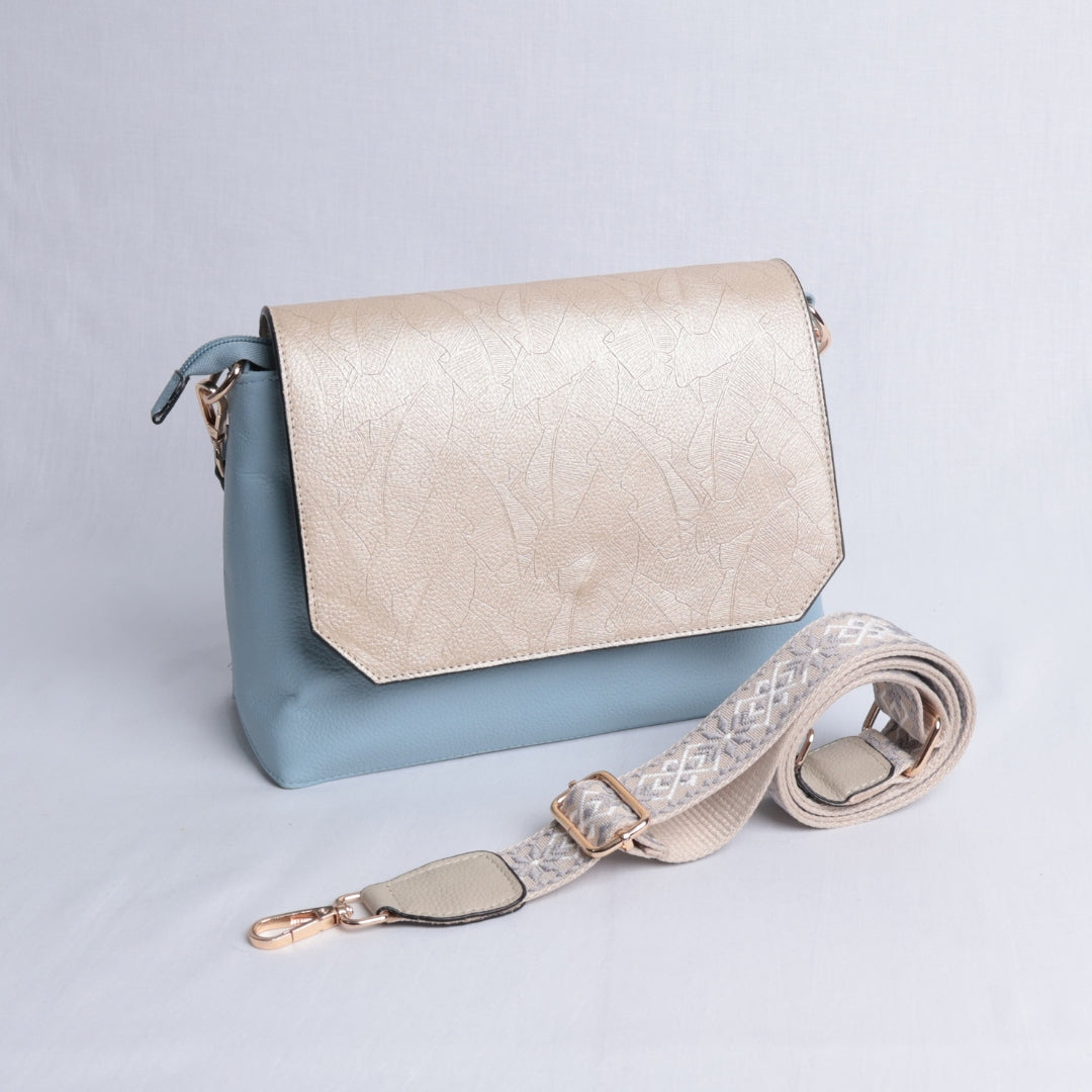 Bolso Crossbody Solapa Champagne – Nahué Essentials