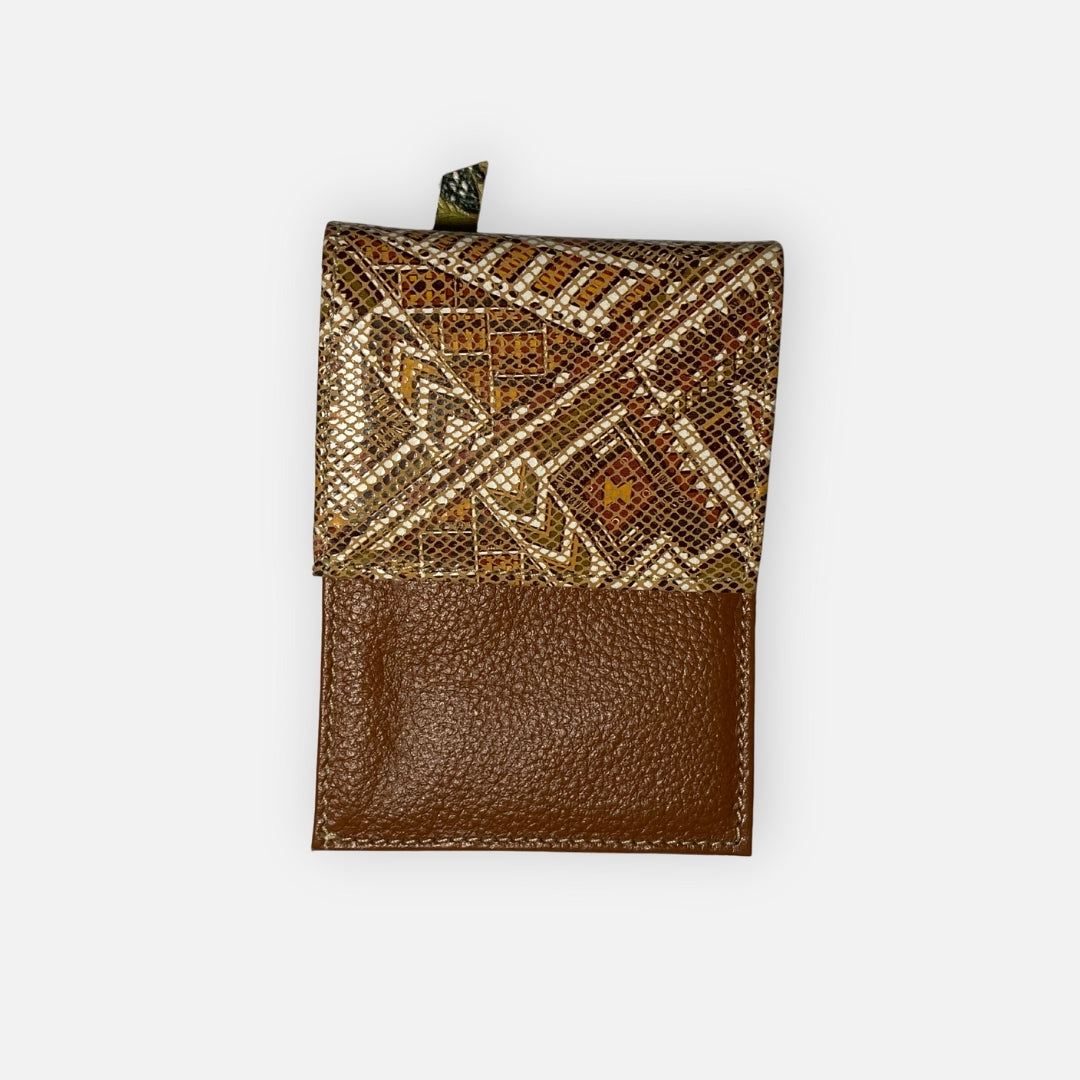 Tarjetero Doble Texturas Azul – Nahué