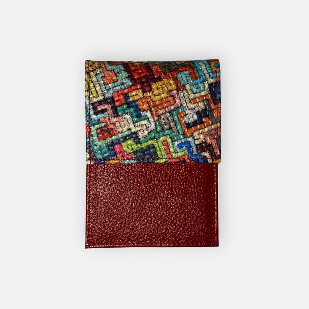 Tarjetero Doble Texturas Azul – Nahué