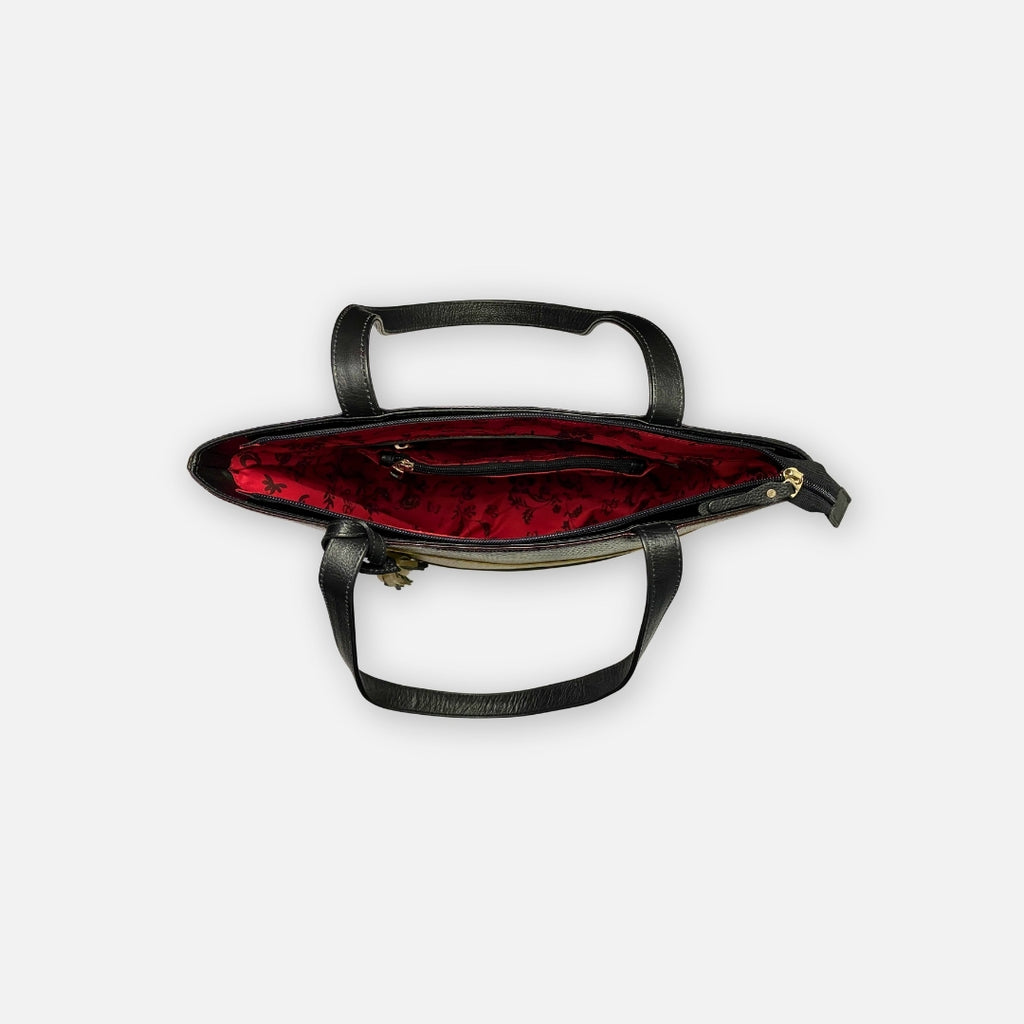 Tote Essentials Multitonos con Cierre – Cuero Genuino