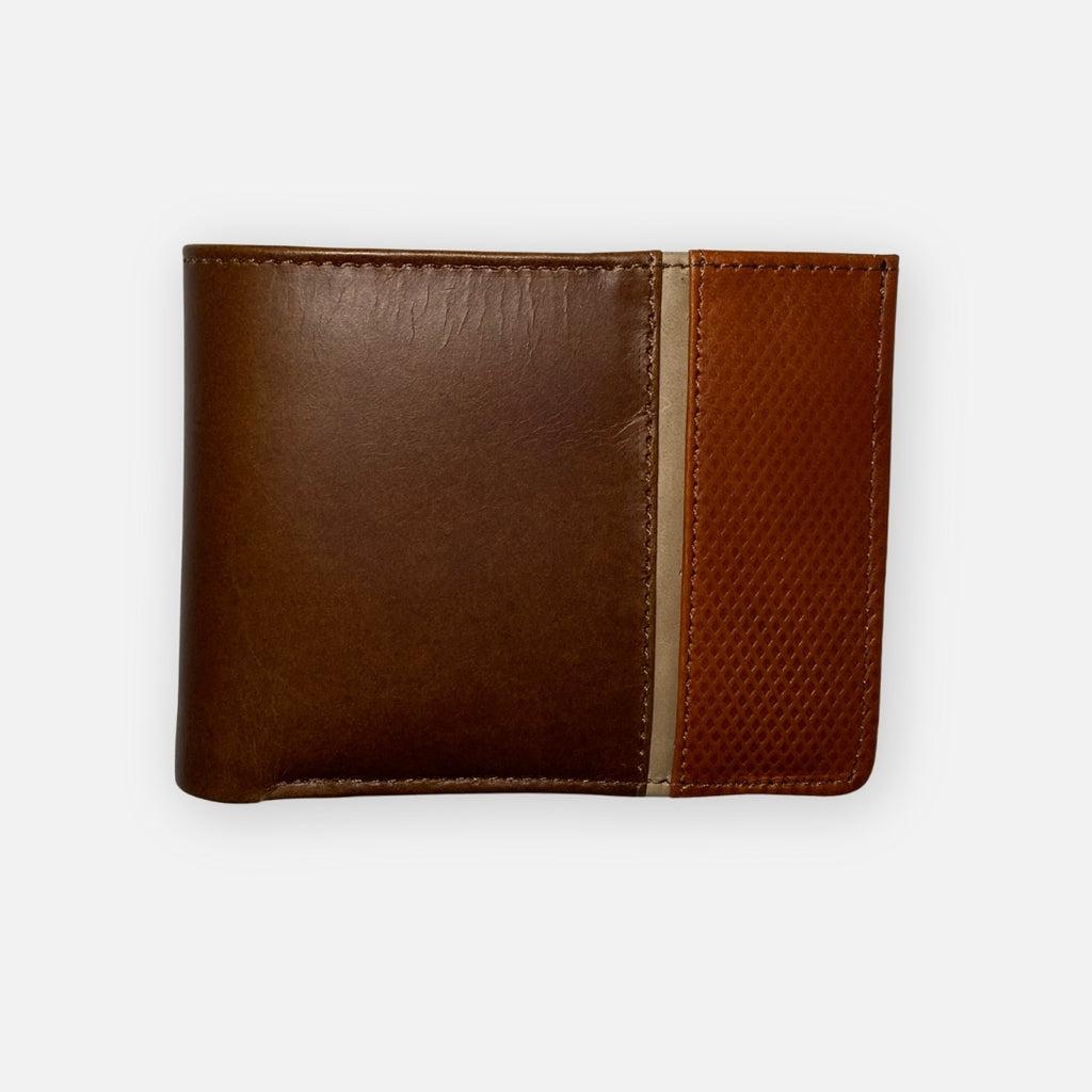 Billetera de Cuero – Café / Detalle Texturizado – Nahué