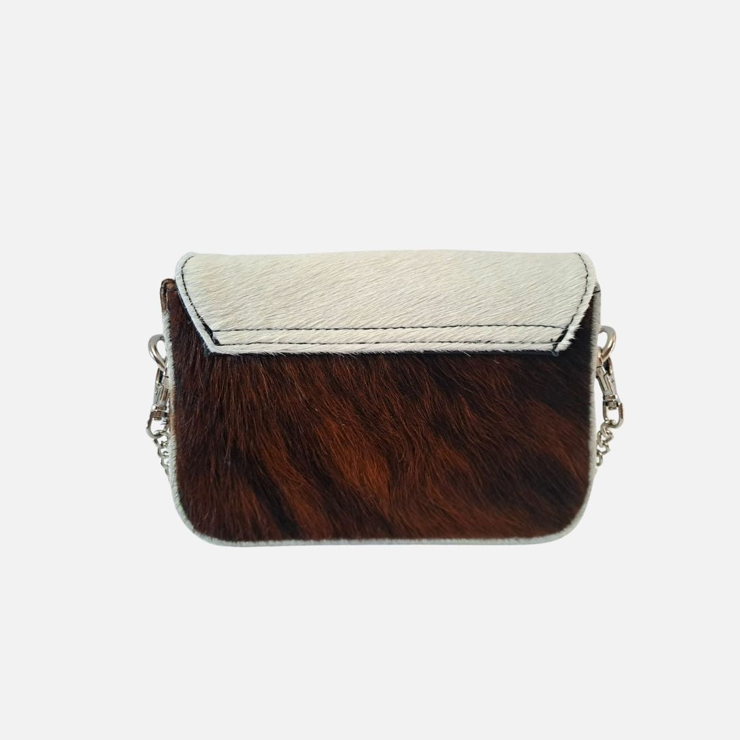 Bolso Mini Cow Print Natural – Nahué Atelier