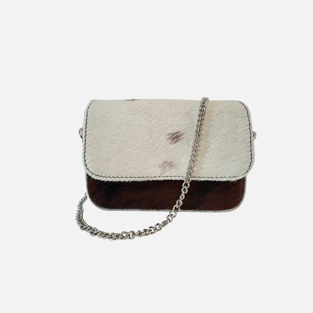 Bolso Mini Cow Print Natural – Nahué Atelier