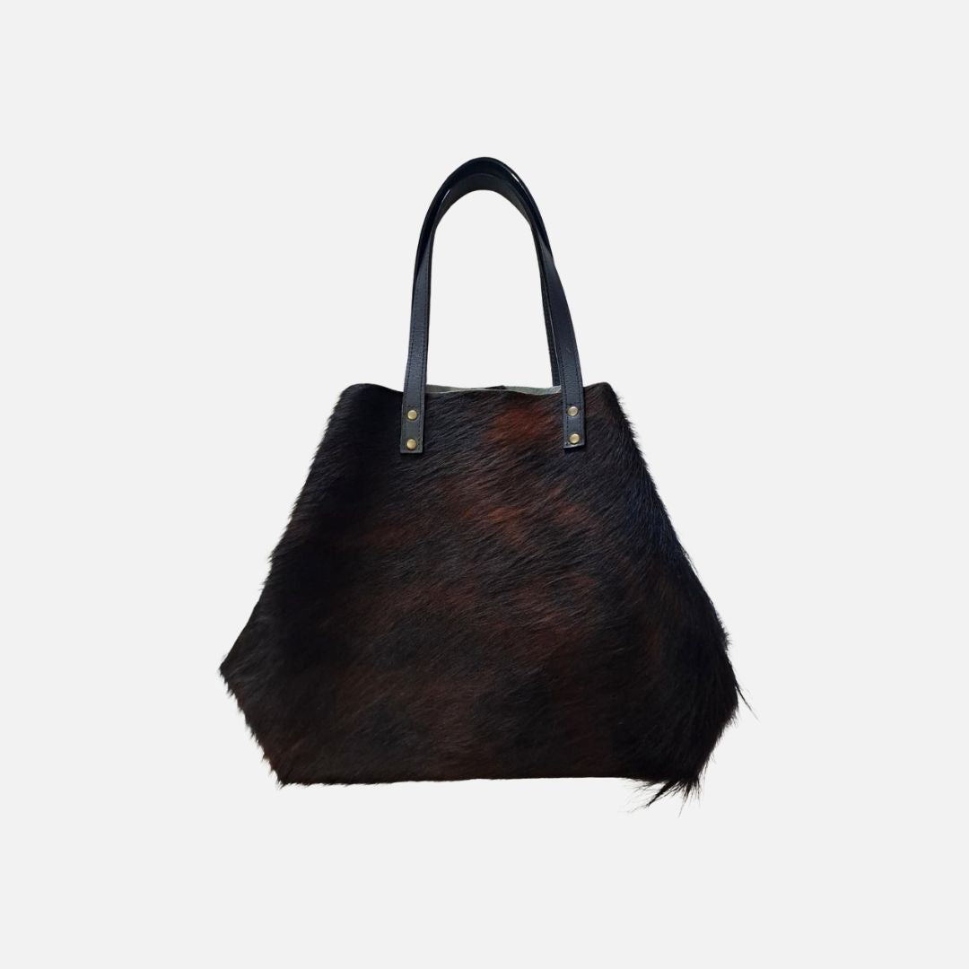 Bolso Tote Cow Print Natural – Nahué Atelier