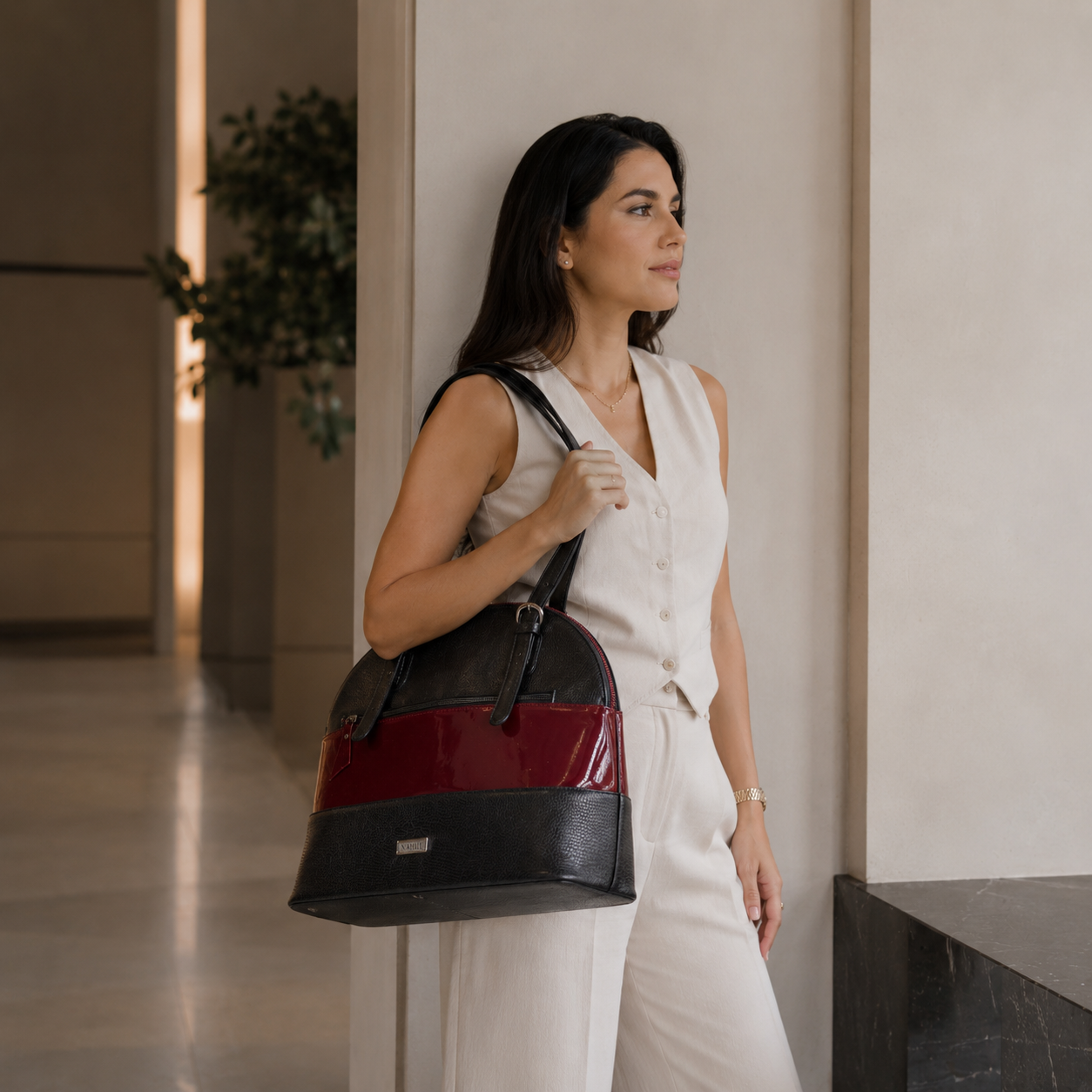 Bolso Ébano Vino – Nahué