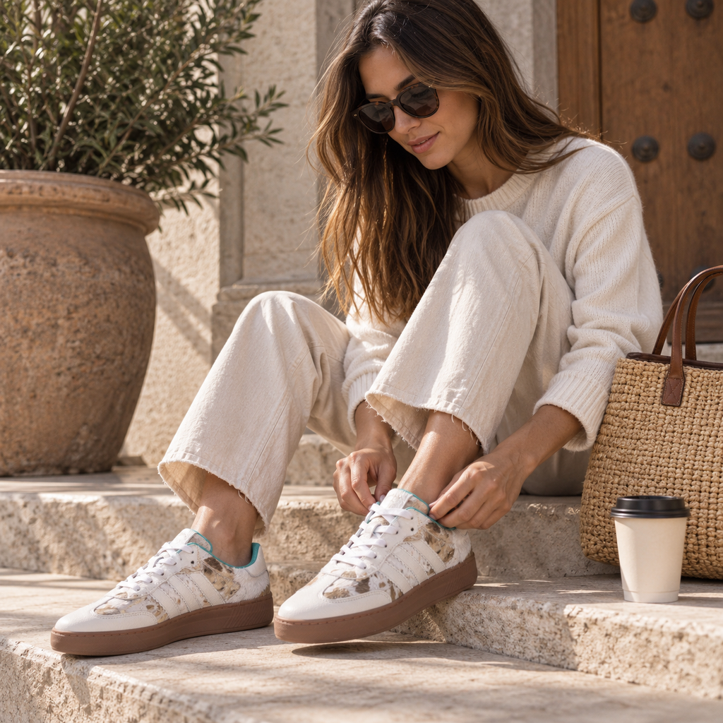 Zapato Casual Aurora Blanco Dorado – Nahué