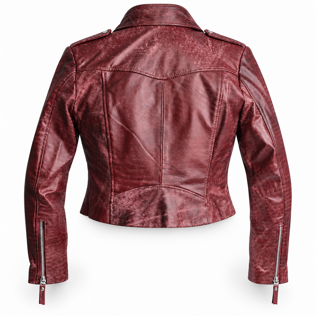 Jacket Biker Vino Envejecido – Nahué Talla M