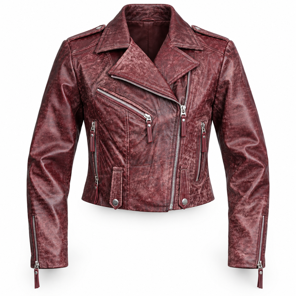 Jacket Biker Vino Envejecido – Nahué Talla M