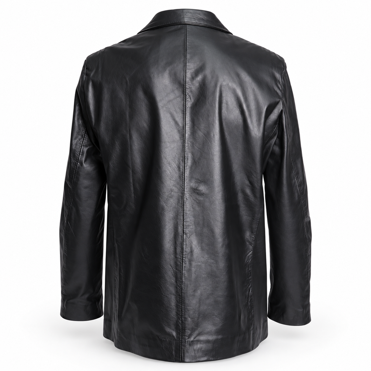 Blazer Leather Classic Negro – Nahué Atelier