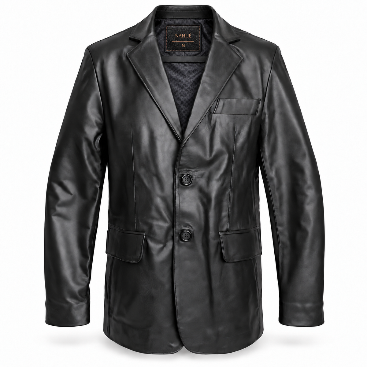 Blazer Leather Classic Negro – Nahué Atelier