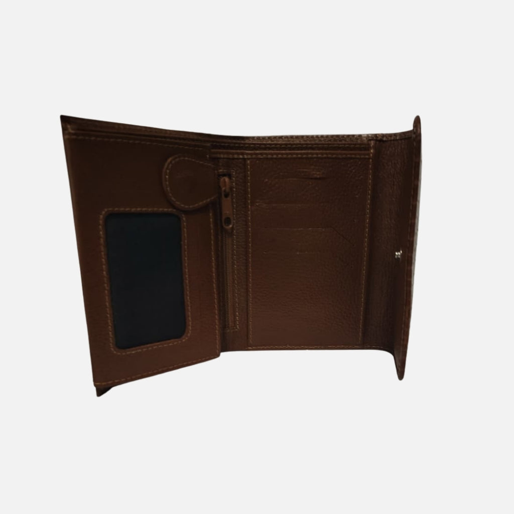 Billetera Pequeña Croco Café – Nahué Essentials