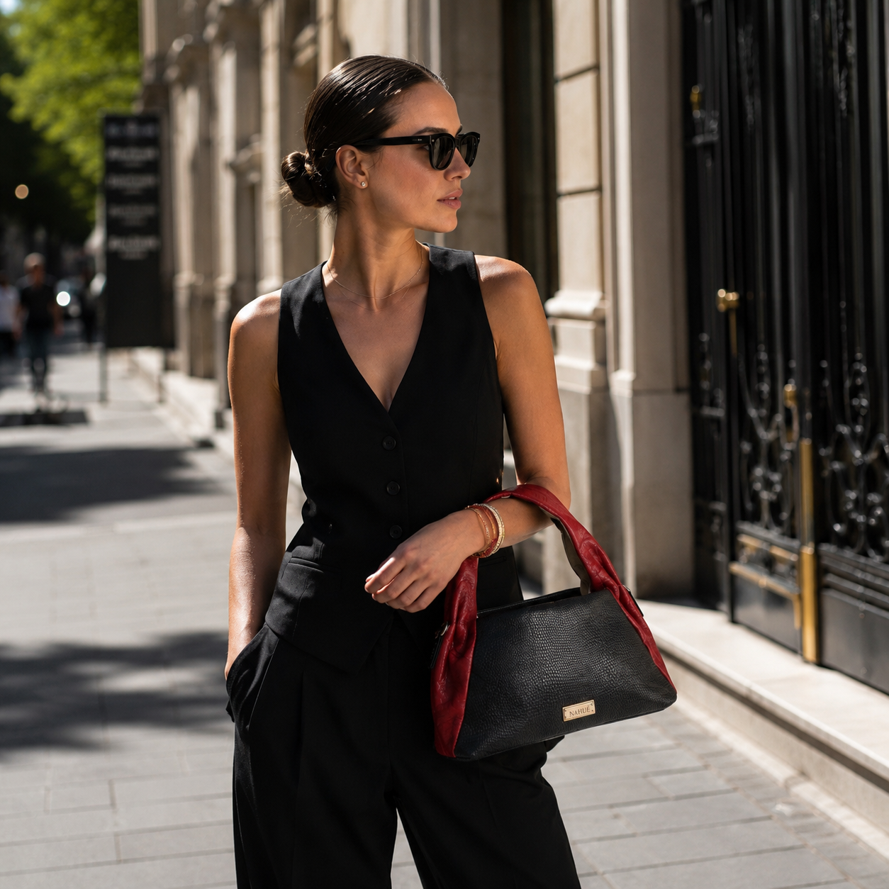 Bolso Éclipse Negro/Rojo