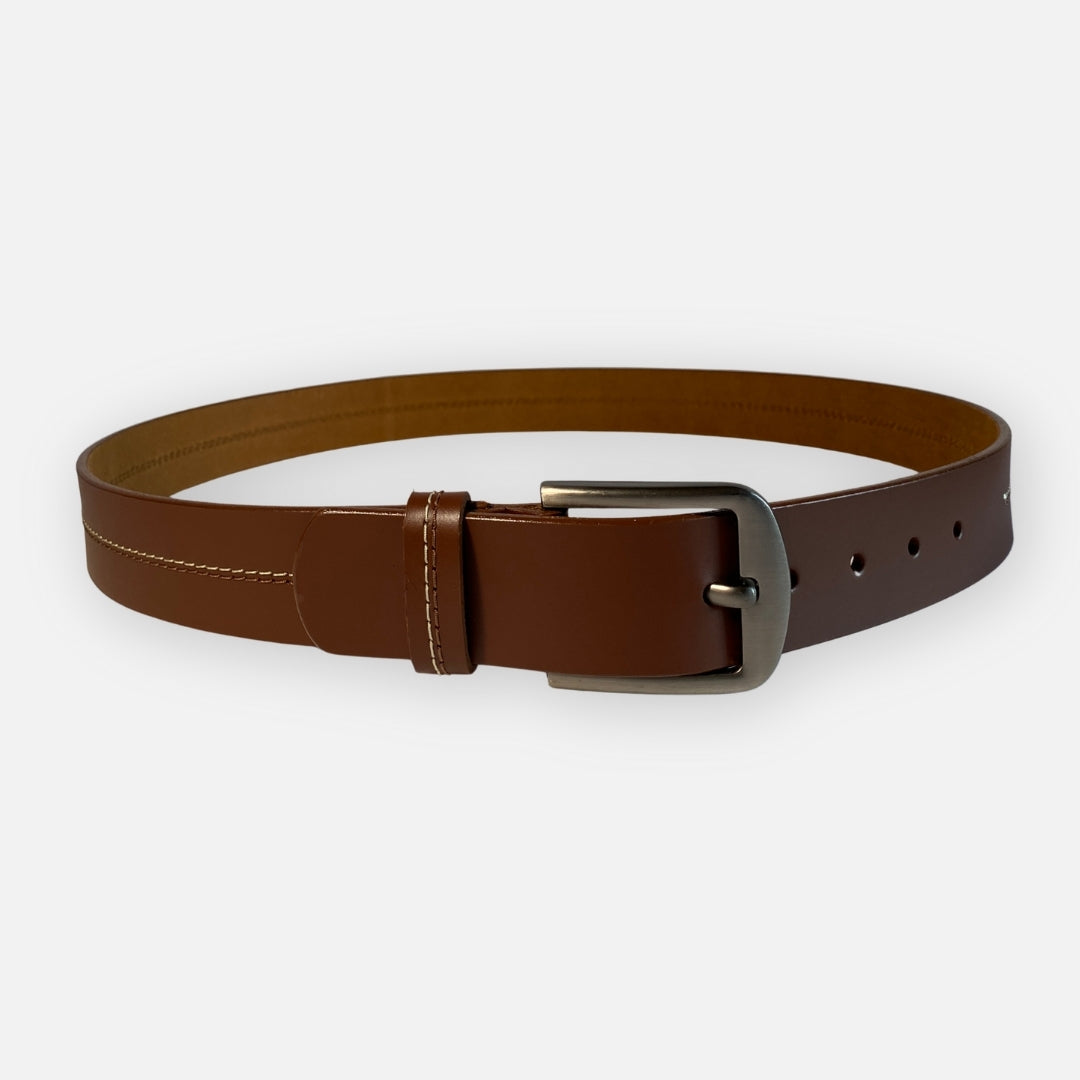 Faja elegante casual Cafe hebilla lisa con hilo – Nahué