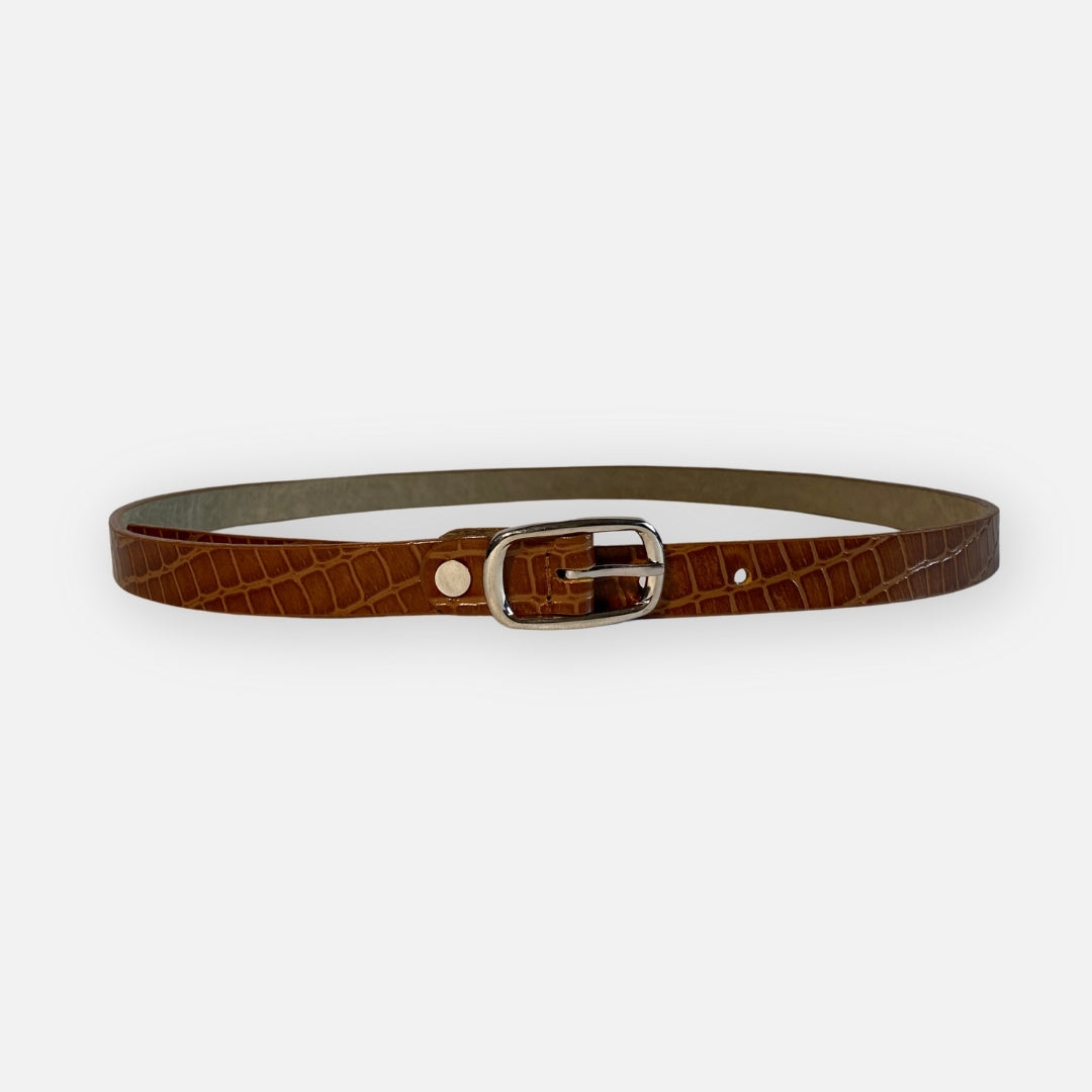 Faja Camel Textura Croco – hebilla ovalada