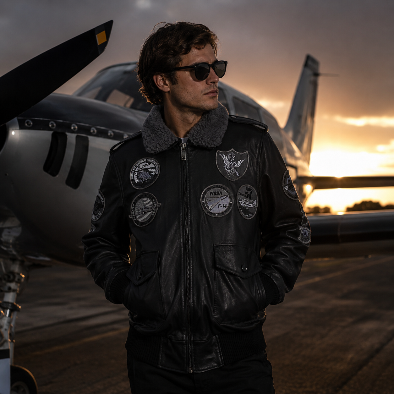 Jacket Aviator Squadron Negra