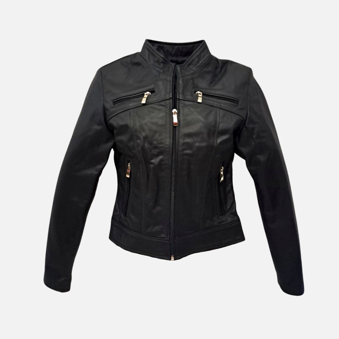 Jacket de cuero Cambrige - Mujer –Atelier Talla S