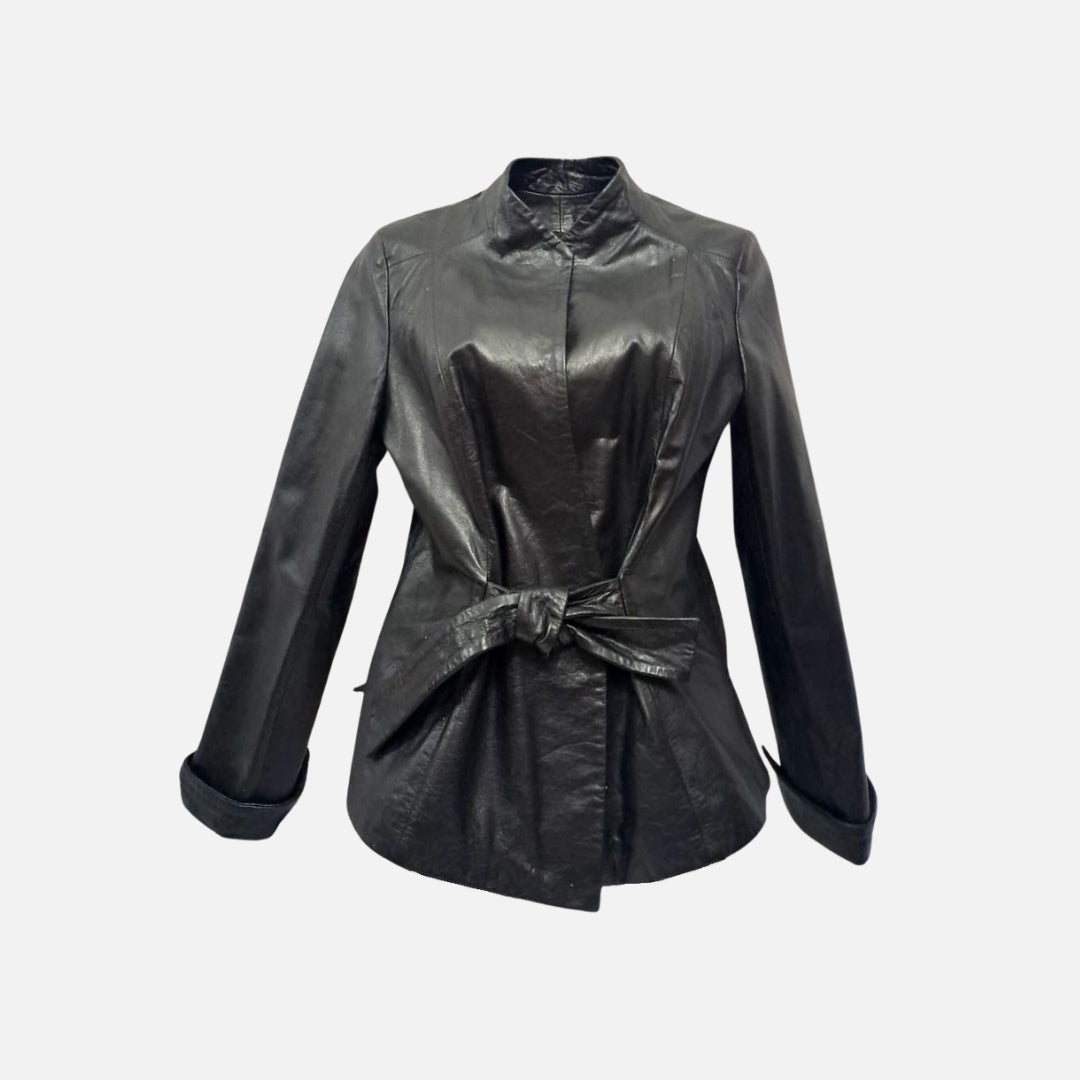 Jacket de cuero Gabardina - Mujer –Atelier Talla M