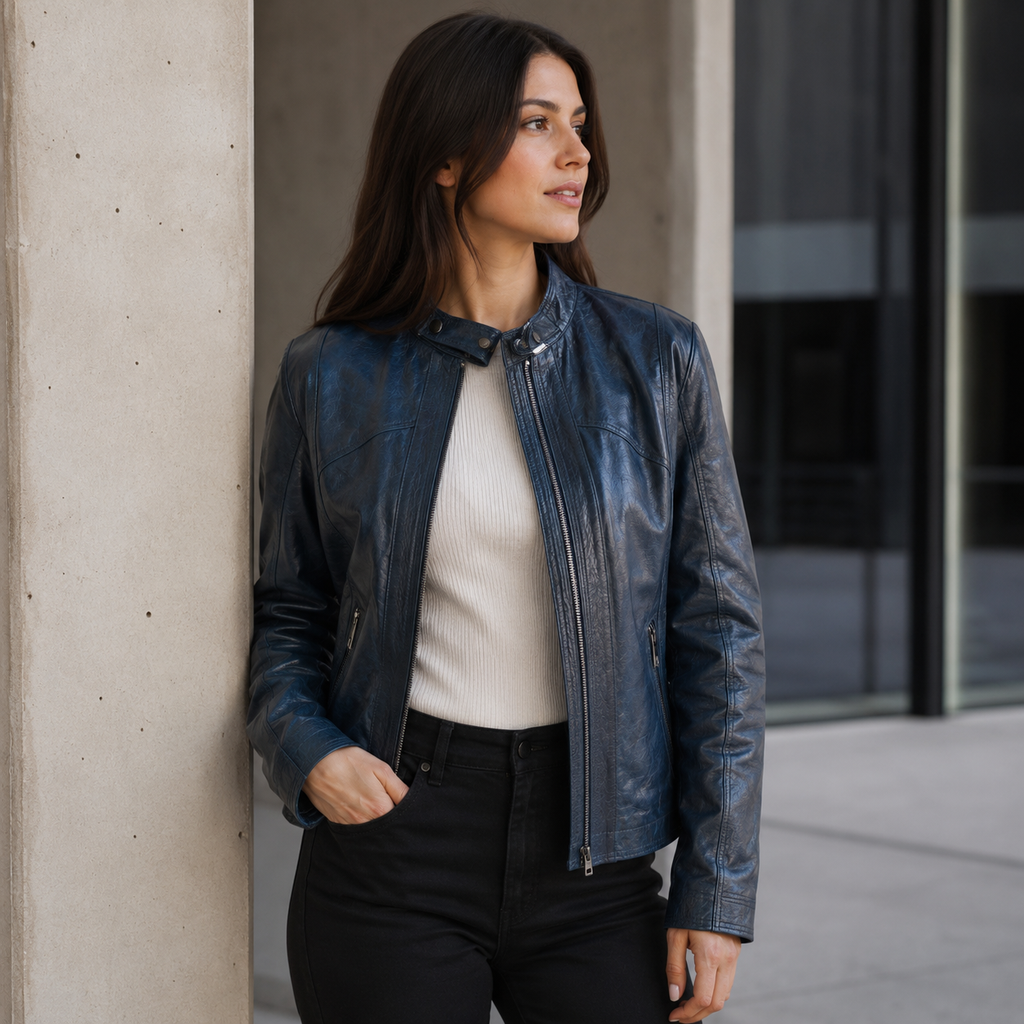 Jacket Aurora Azul Petróleo